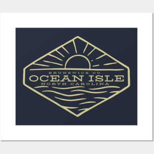 Ocean Isle, NC Summertime Vacationing Sunrise Ocean Posters and Art